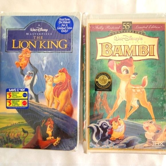 Disney Other - Factory Sealed Bambi and Lion King VHS
